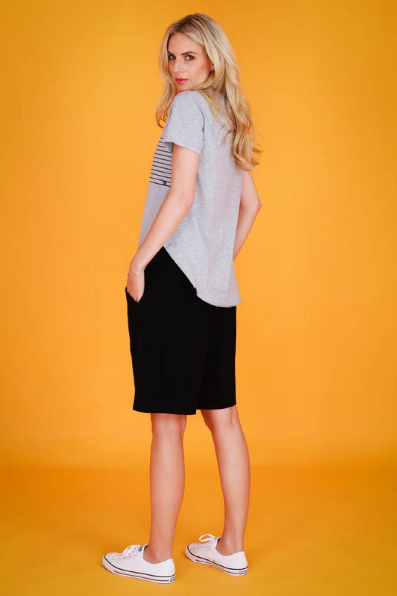 3rd Story Lily Tee | Grey Marle