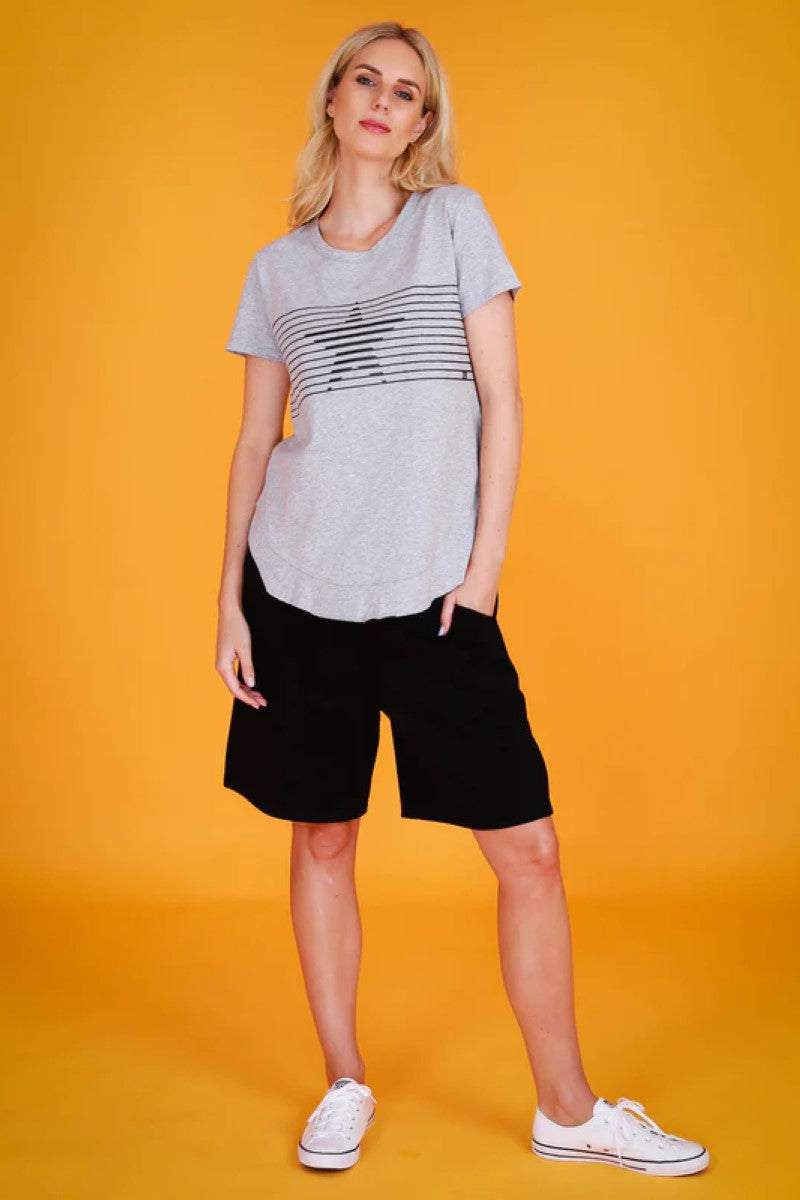 3rd Story Lily Tee | Grey Marle