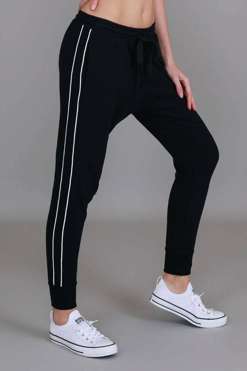 3rd Story Rowan Stripe Jogger | Black