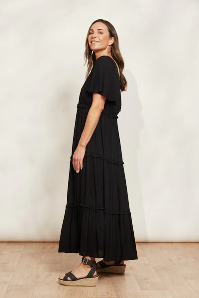 Eb & Ive La Mer Frill Maxi | Sable