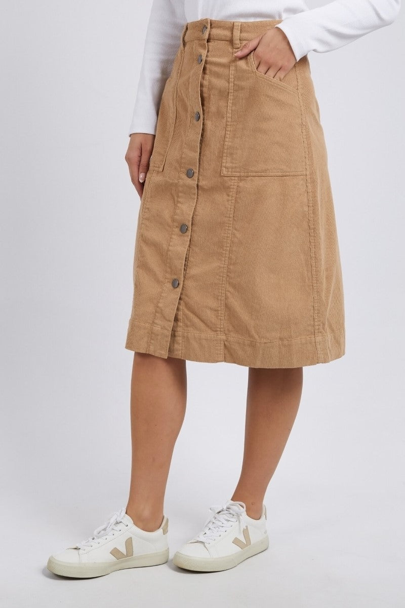 Foxwood Montanna Cord Skirt | Sesame