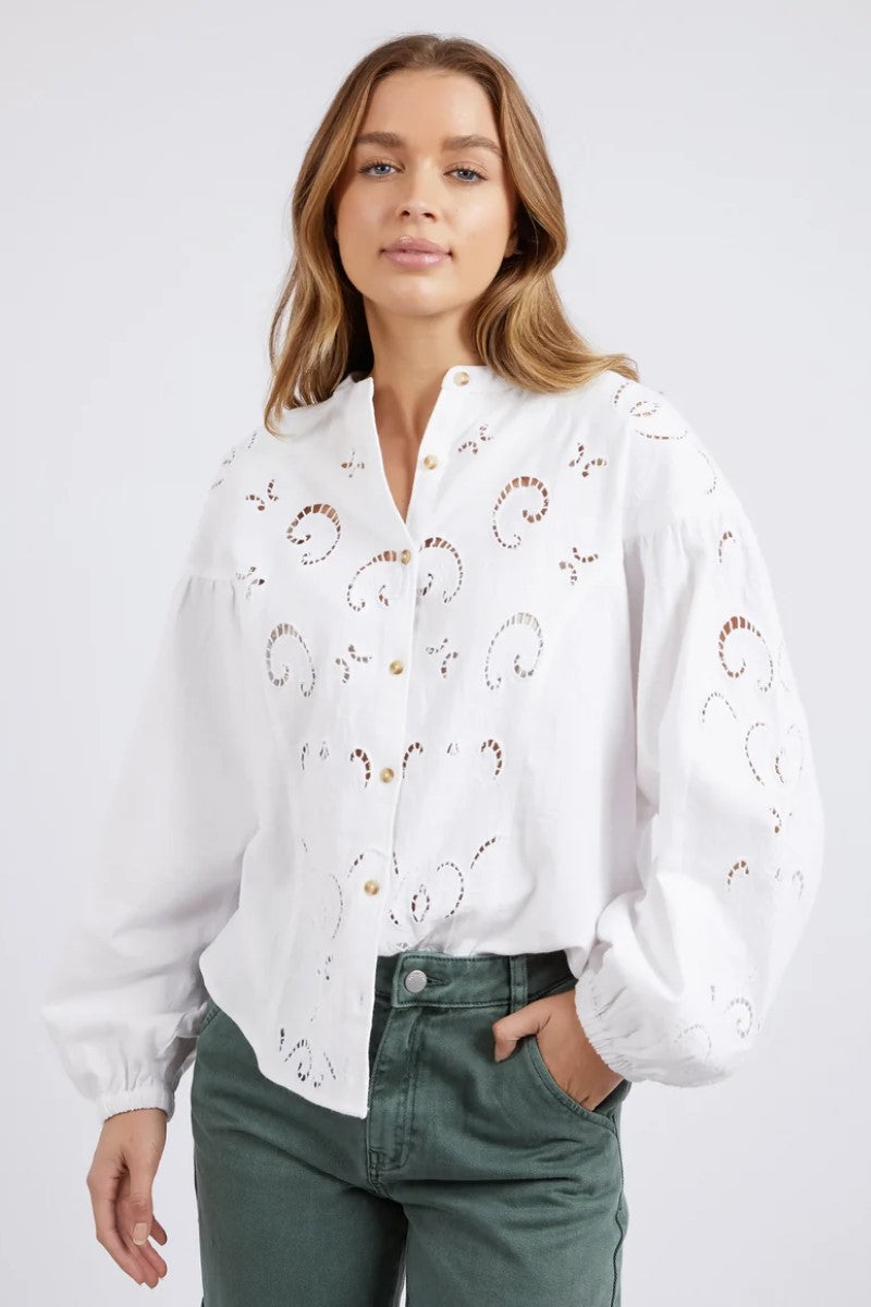 Foxwood Marlow Blouse | Egret