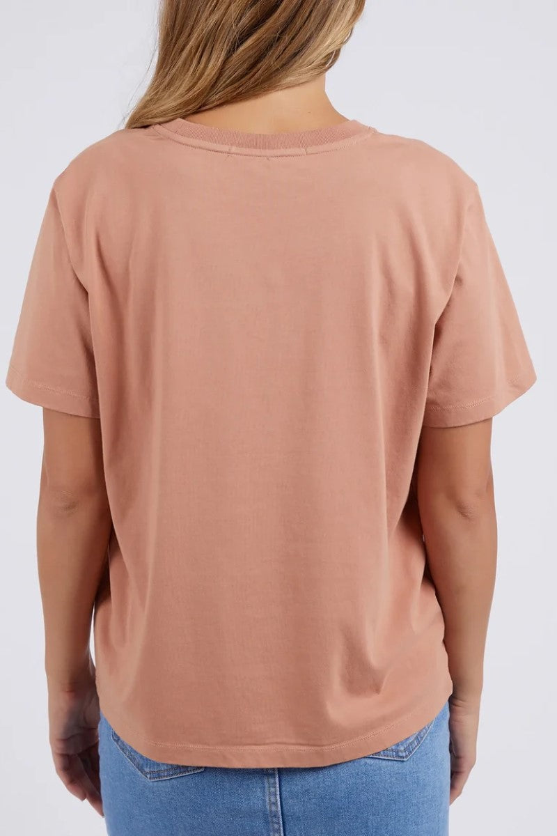 Foxwood Etched Geo Tee | Clay Pink