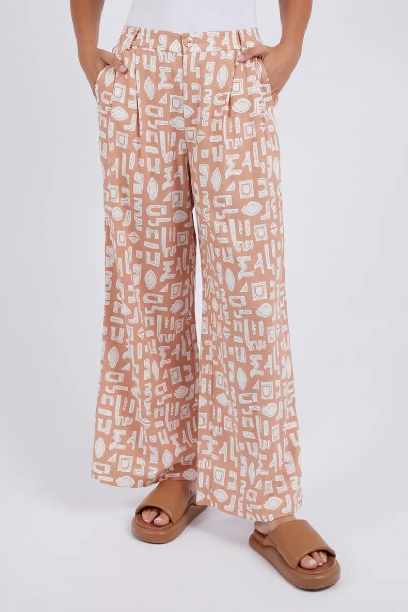 Foxwood Etched Geo Pant | Clay