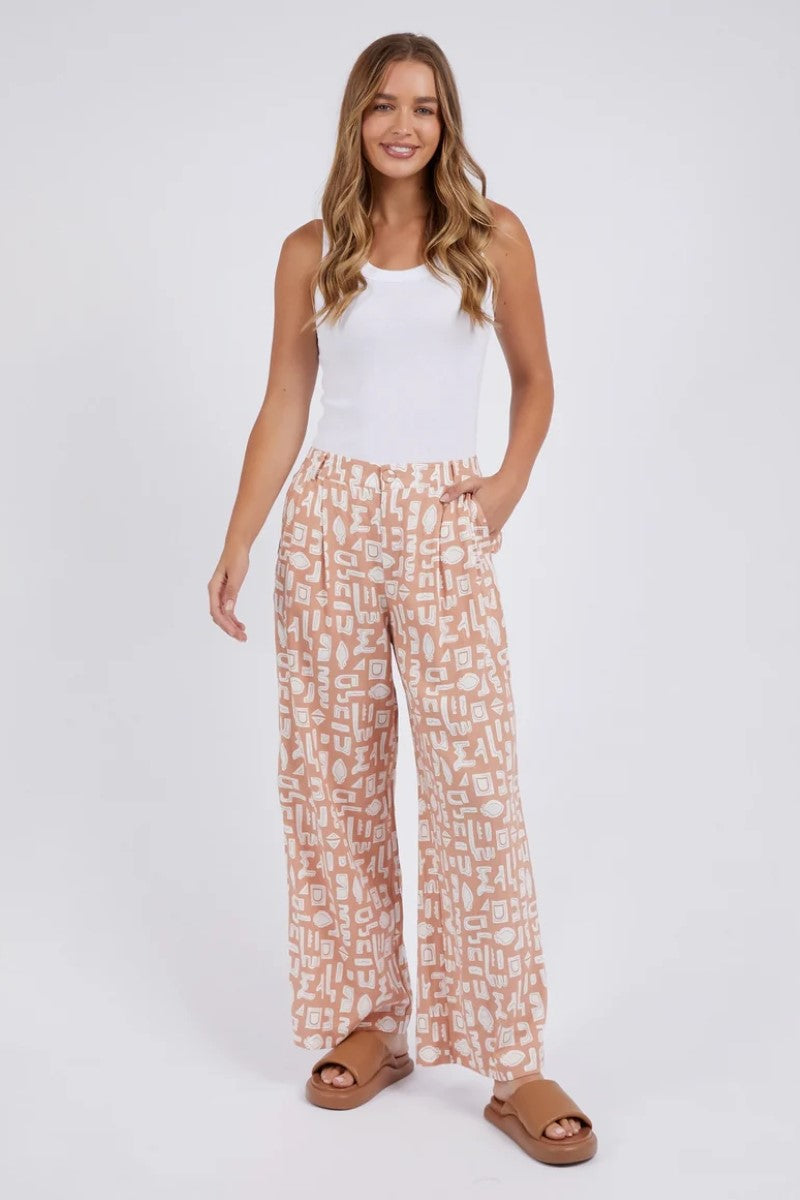 Foxwood Etched Geo Pant | Clay