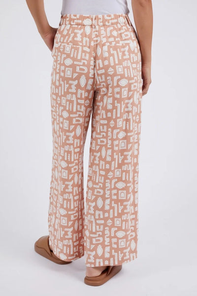 Foxwood Etched Geo Pant | Clay