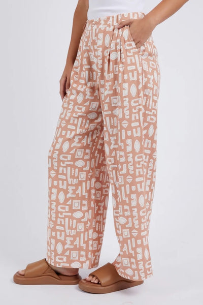 Foxwood Etched Geo Pant | Clay