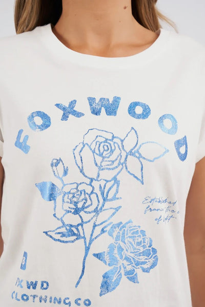 Foxwood Rosette Tee | Vintage White