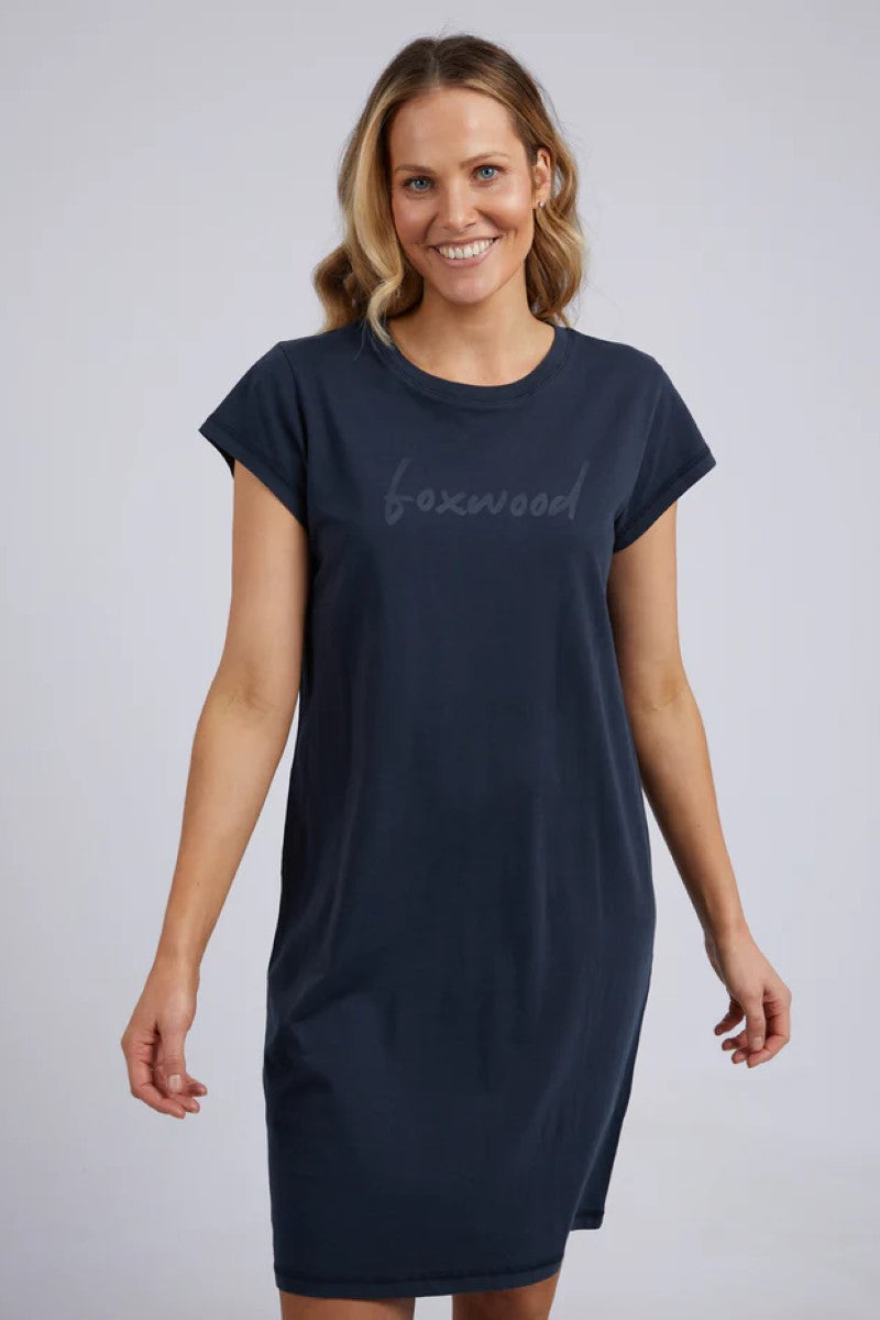 Foxwood Signature Tee Dress | Navy