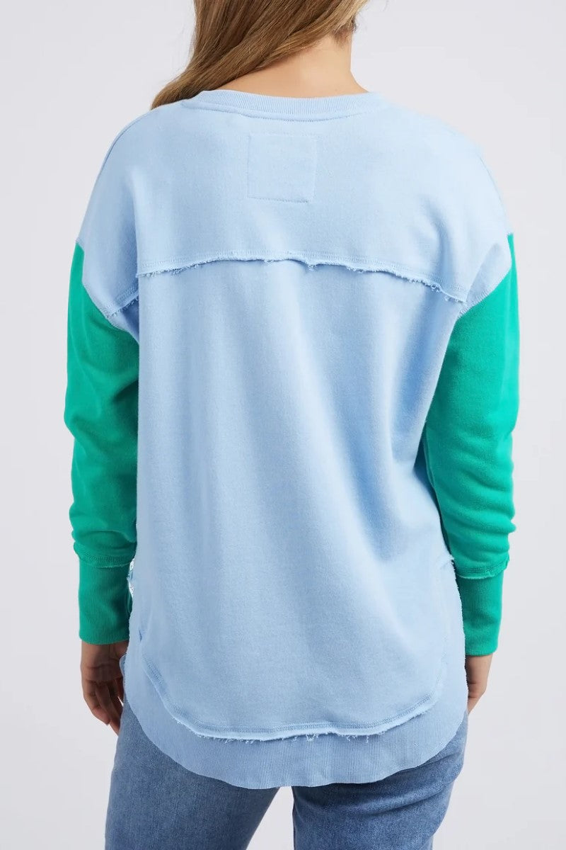 Foxwood Simplified Colour Block Crew | Blue