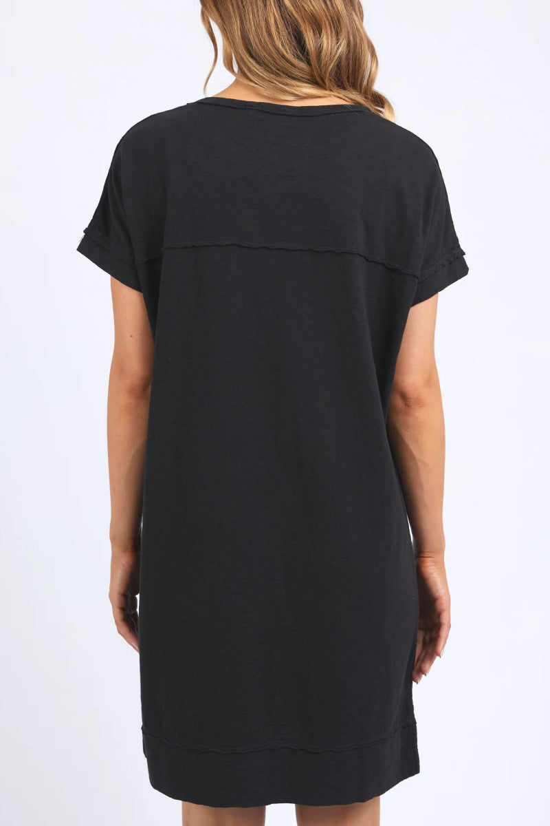 Foxwood Allison Tee Dress | Washed Black