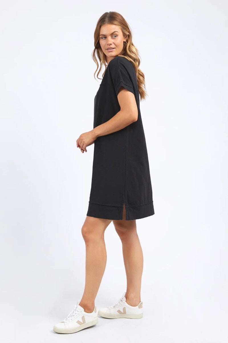 Foxwood Allison Tee Dress | Washed Black