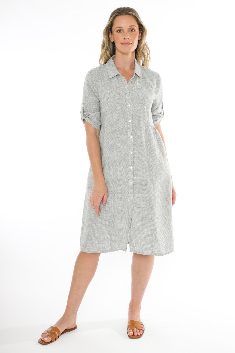 Jump Mini Check Dress | Khaki