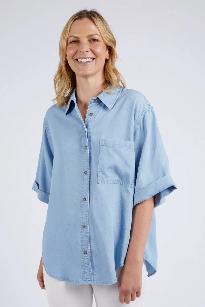 Elm Blissful Chambray Shirt | Blue