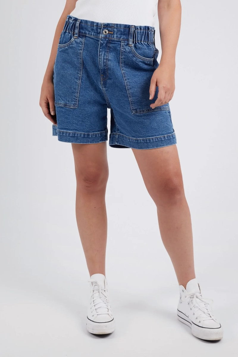 Elm Atlas Denim Short | Dark Blue