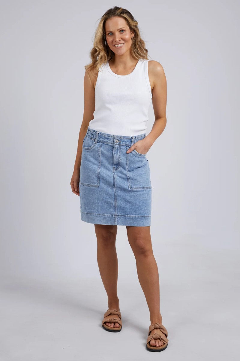 Elm Atlas Denim Skirt | Blue