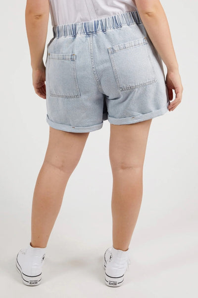 Elm Emma Relaxed Denim Short | Light Blue