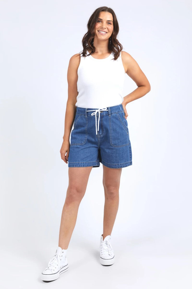 Elm Mina Denim Short | Mid Blue