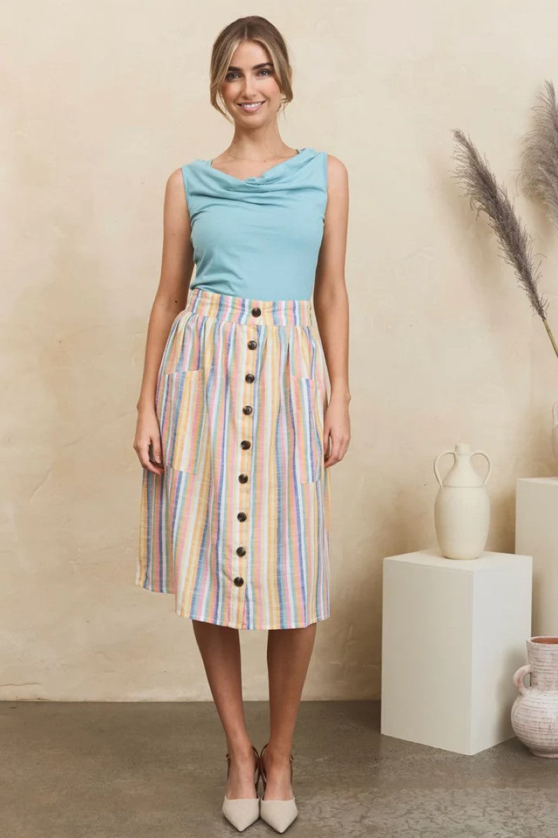 Mahashe Tilly Skirt | Summer Stripe