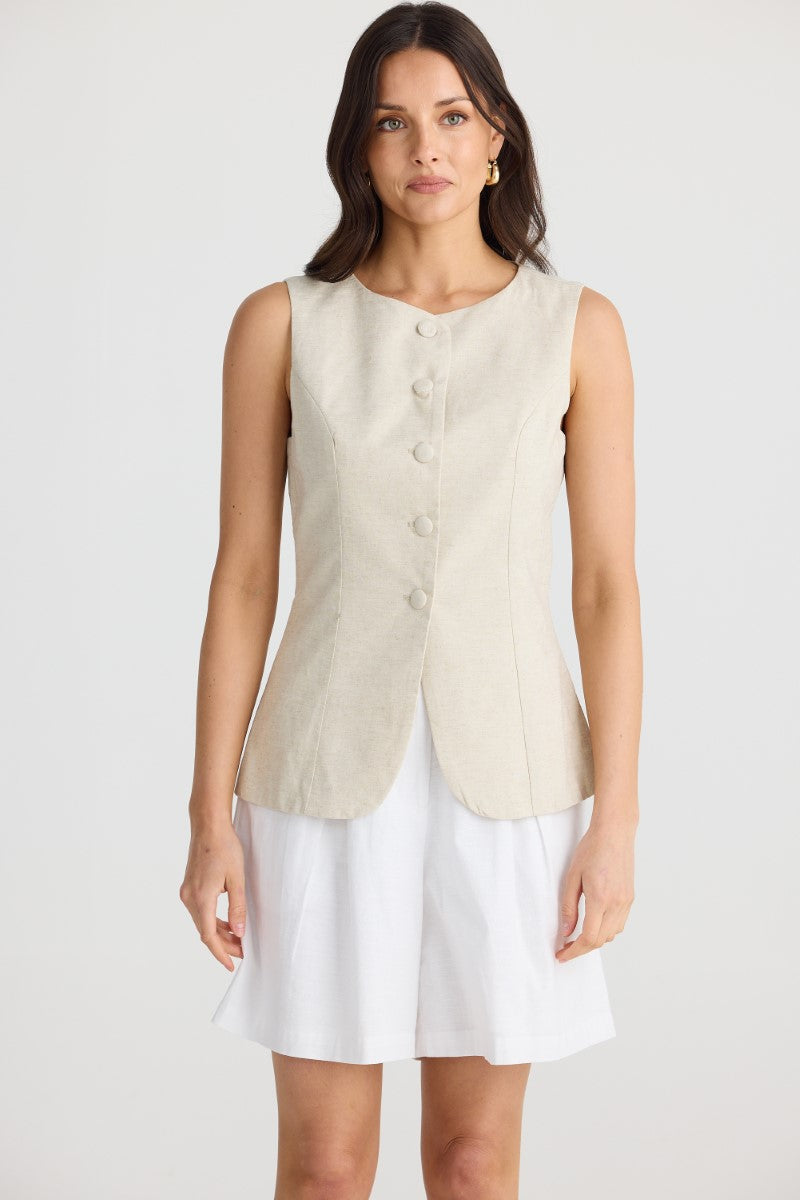 Brave + True Eden Waistcoat | Natural