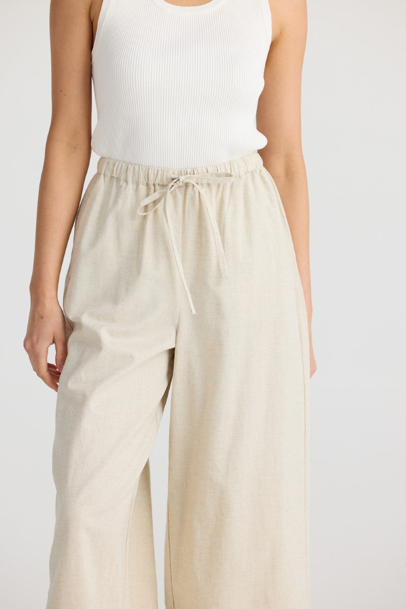 Brave + True Lana Linen Pant | Natural