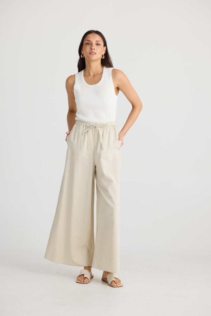 Brave + True Lana Linen Pant | Natural