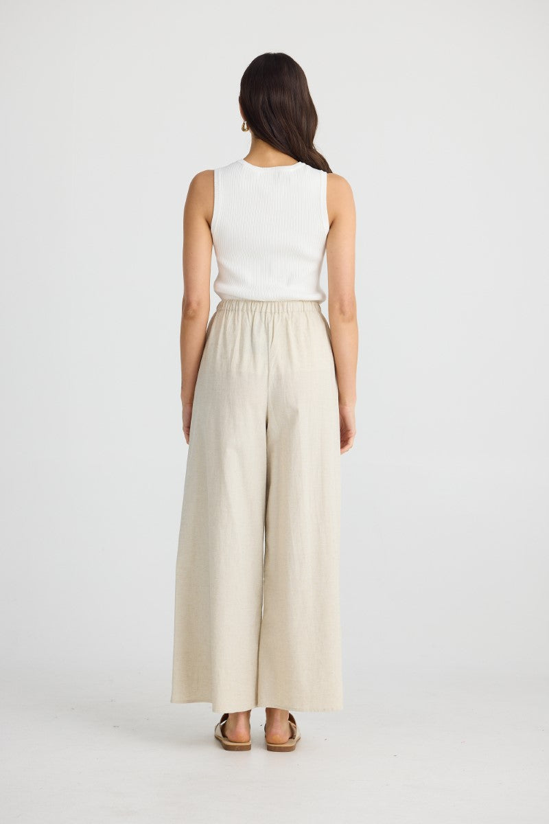 Brave + True Lana Linen Pant | Natural