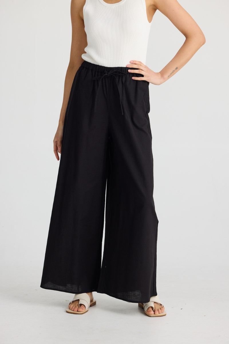 Brave + True Lana Linen Pant | Black