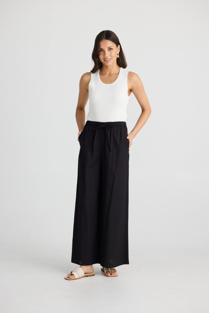 Brave + True Lana Linen Pant | Black