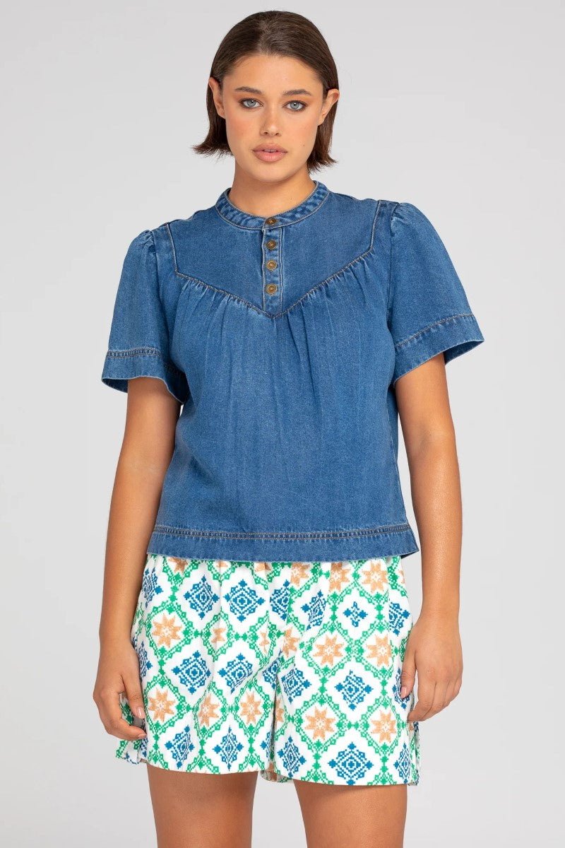 Boomshankar Luau Top | Denim