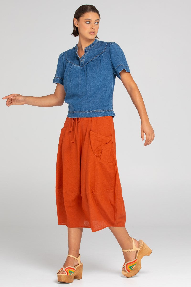 Boom Shankar Guru Skirt | Mecca Orange