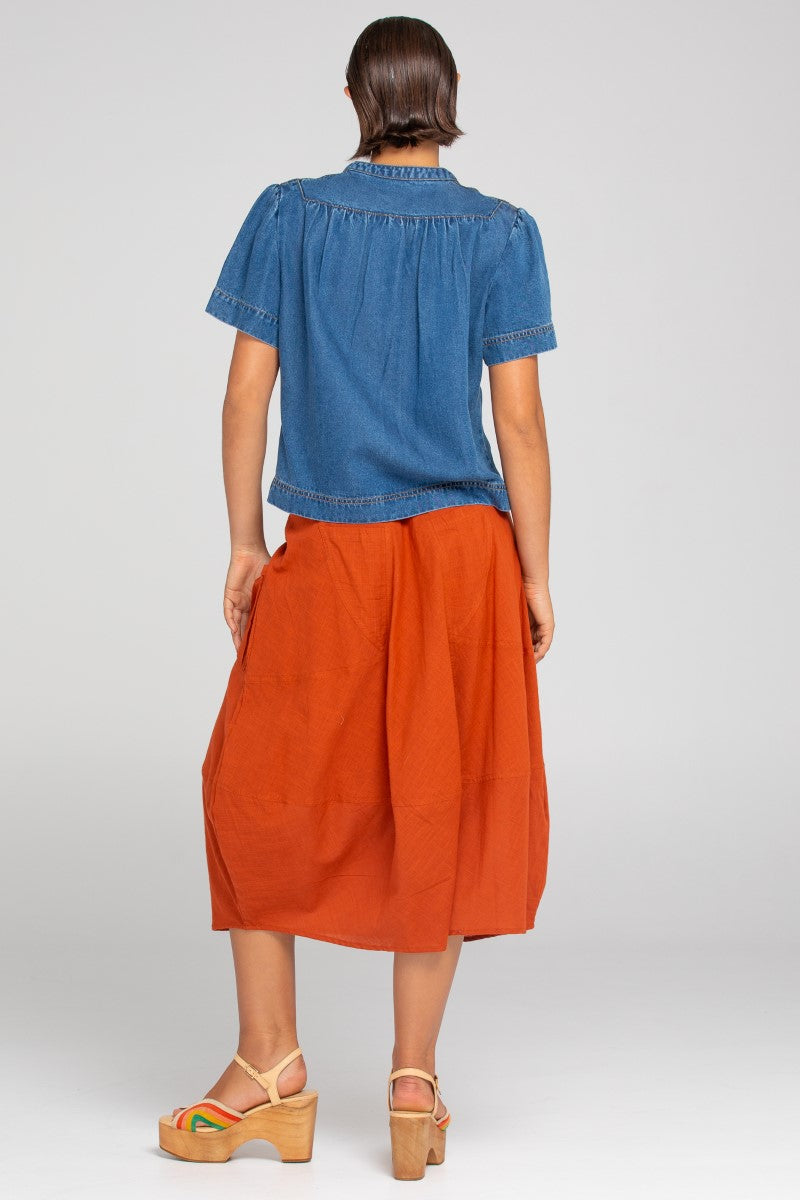 Boom Shankar Guru Skirt | Mecca Orange