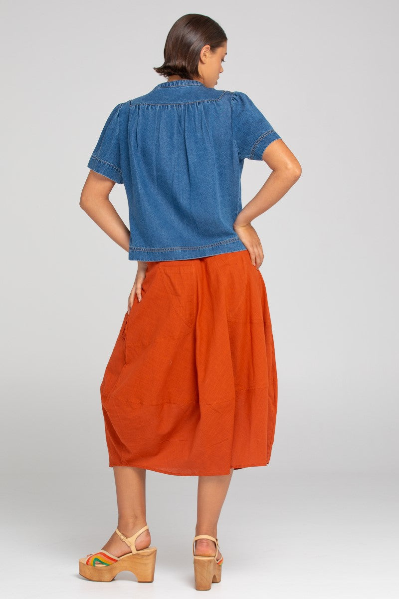 Boom Shankar Guru Skirt | Mecca Orange