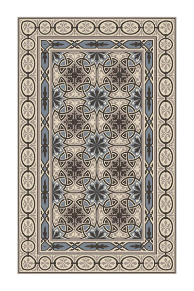 Beja Flor Vinyl Rug | Cecilia Powder