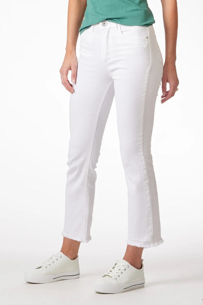 bianco straight jean | white