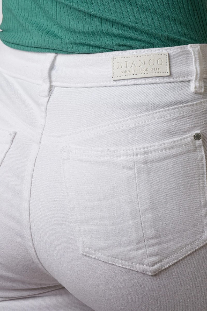 bianco straight jean | white