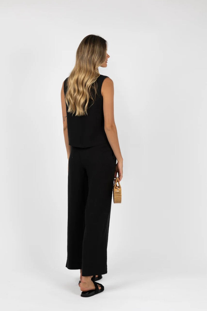 Humidity Fleetwood Linen Pant | Black