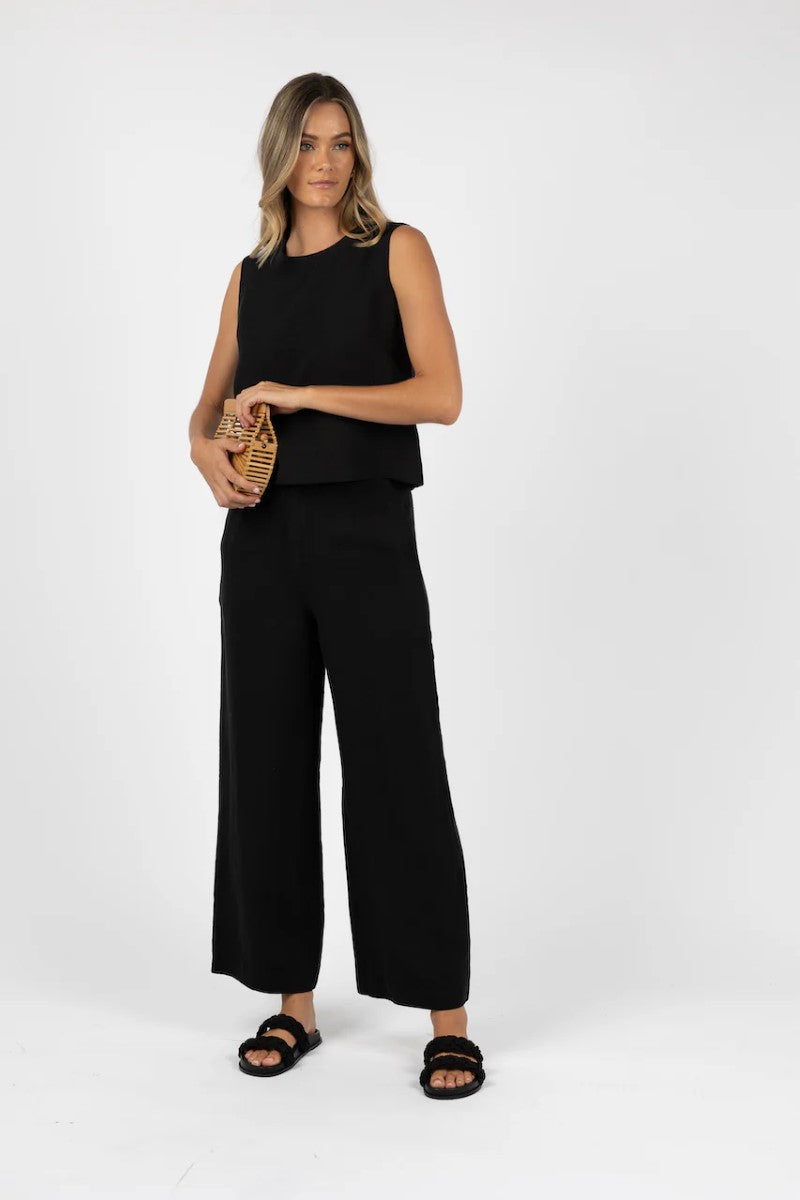 Humidity Fleetwood Linen Pant | Black