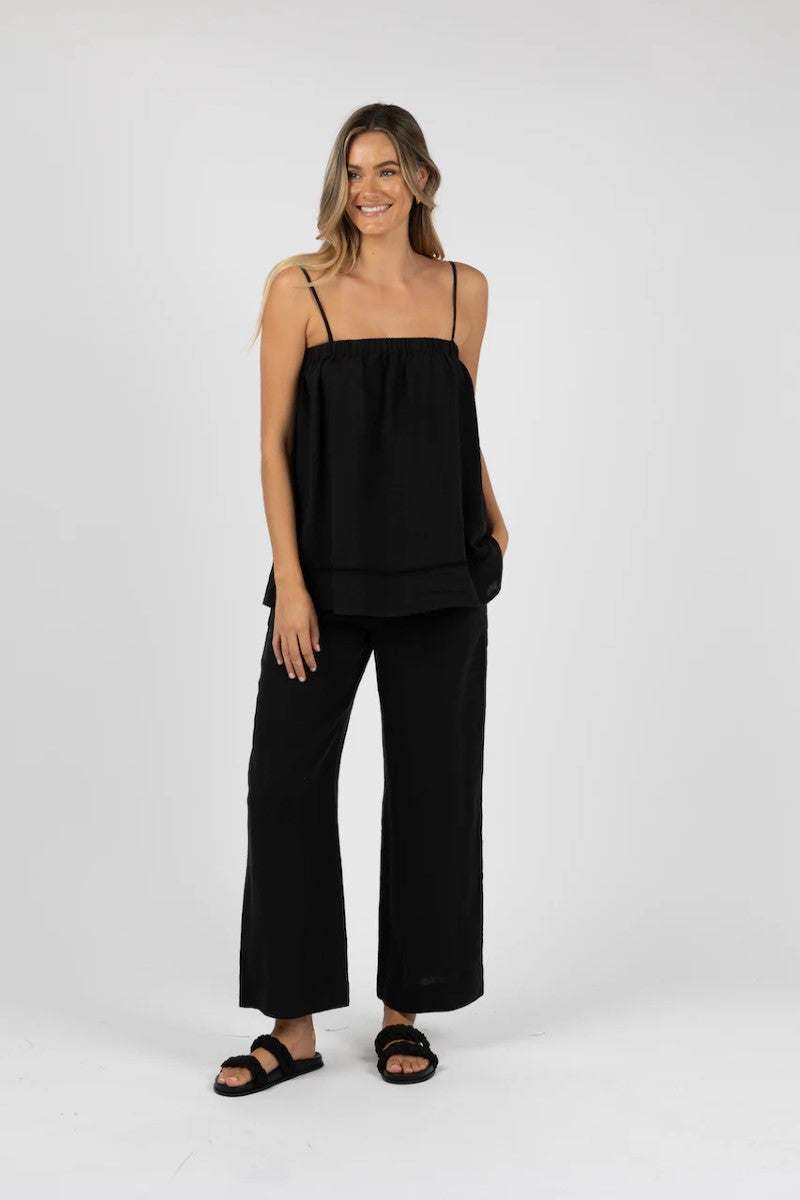 Humidity Fleetwood Linen Pant | Black