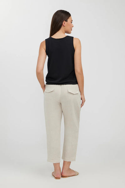 Humidity Lido 3/4 Linen Pant | Natural