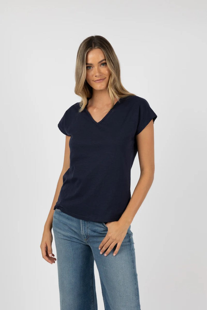 Humidity Must Have V Neck Tee | Navy