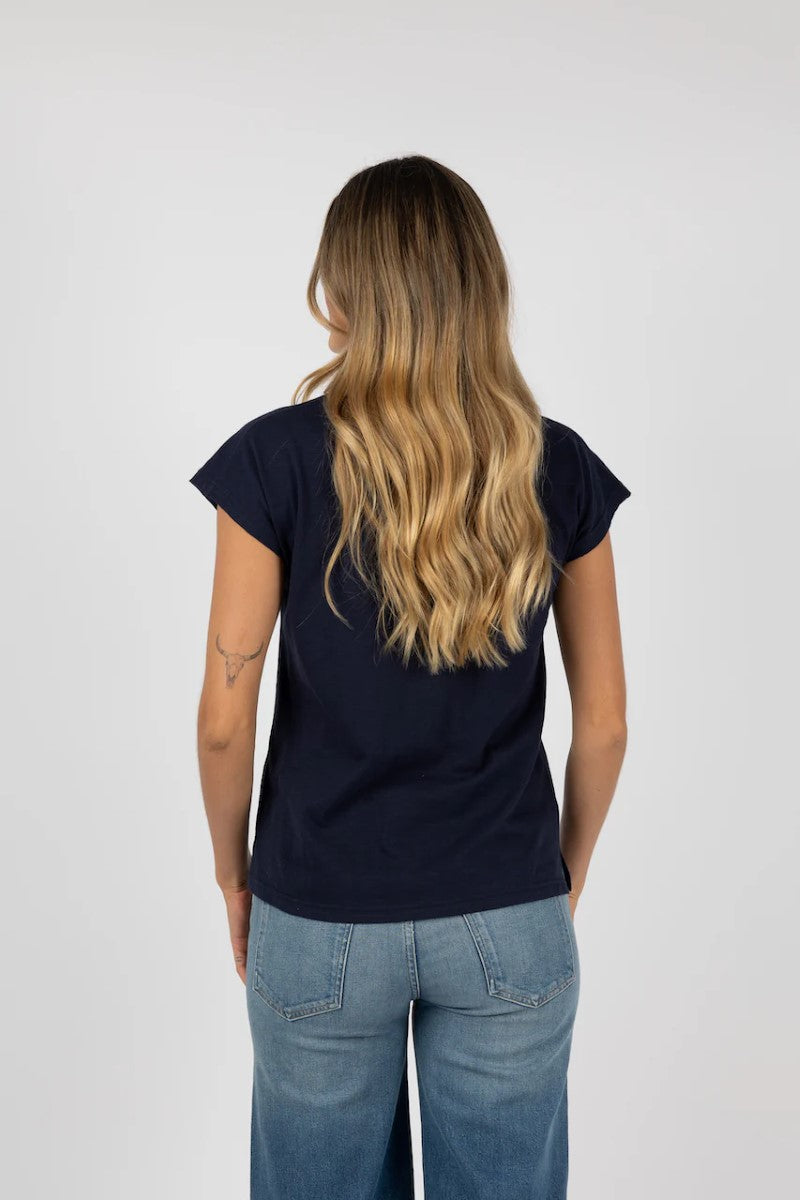 Humidity Must Have V Neck Tee | Navy