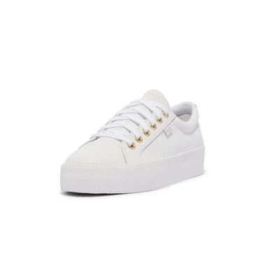 Keds Jump Kick Duo Leather Shoes | White/Gold