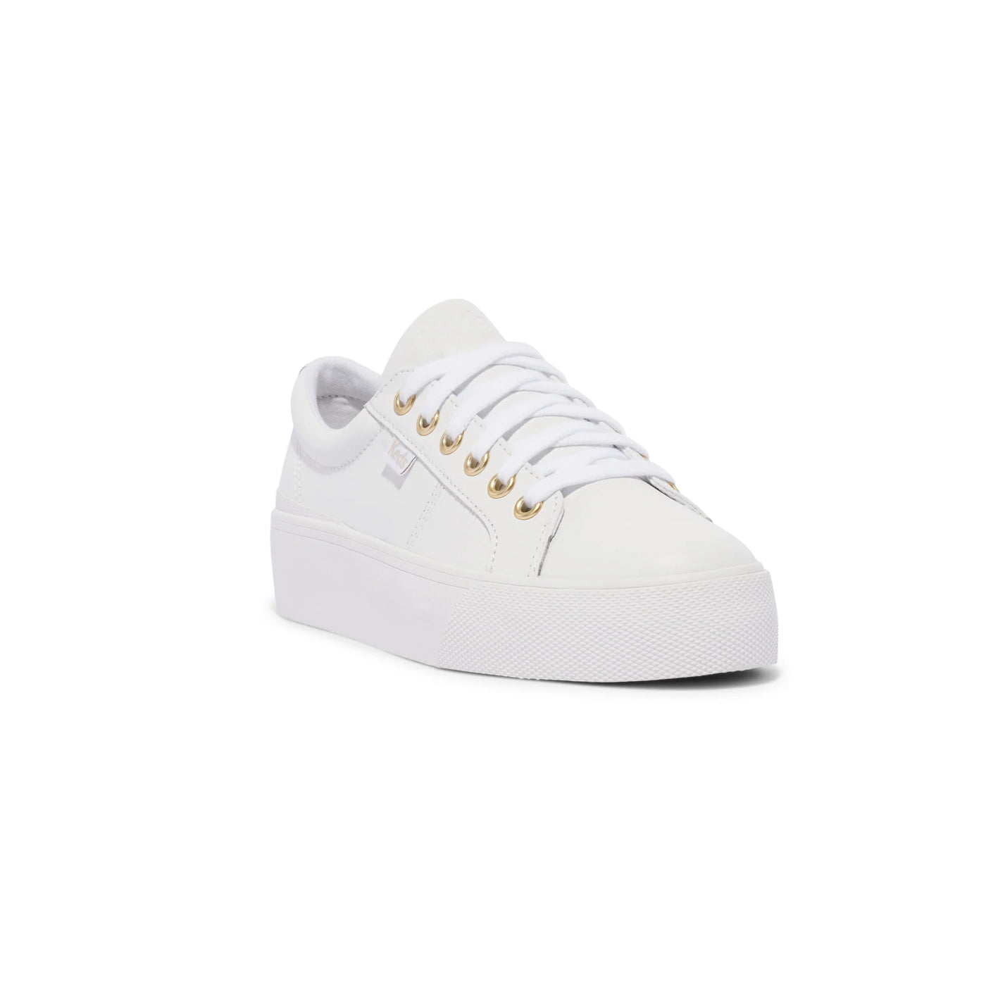 Keds Jump Kick Duo Leather Shoes | White/Gold