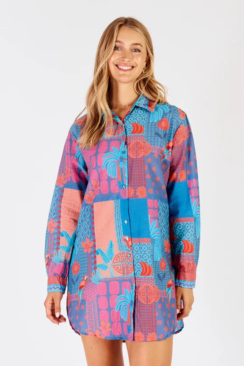 Lulalife Luna Beach Shirt | Lagoon