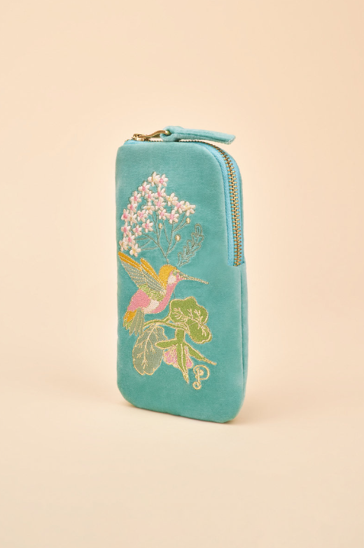 Powder Sunglasses Pouch | Hummingbird Aqua