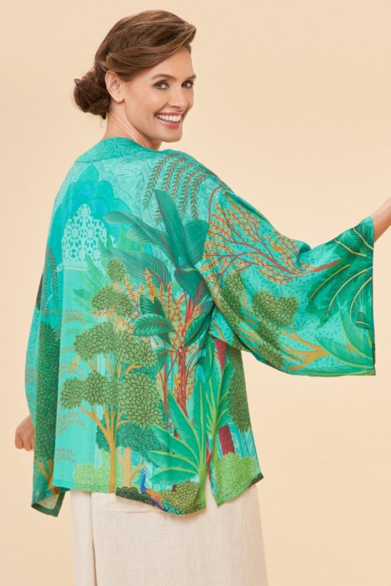 Powder Secret Paradise Kimono Jacket | Aqua