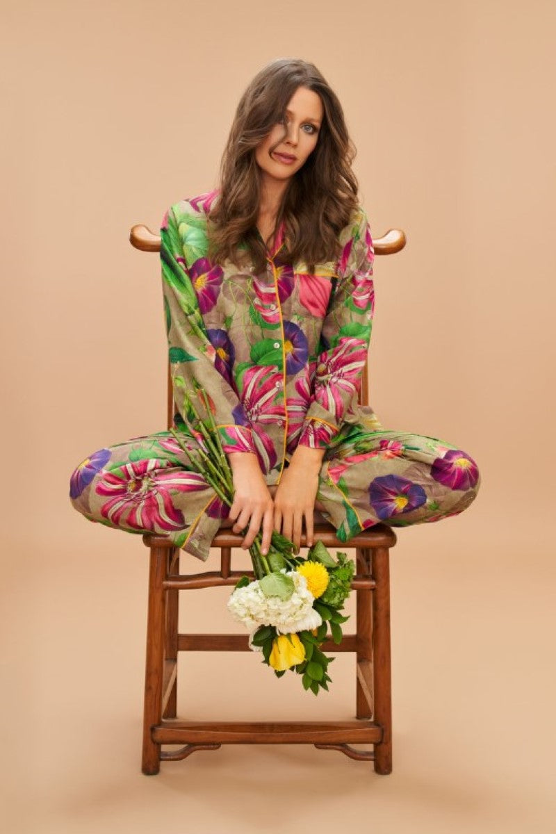 Powder Botanicals Long Pjs | Slate