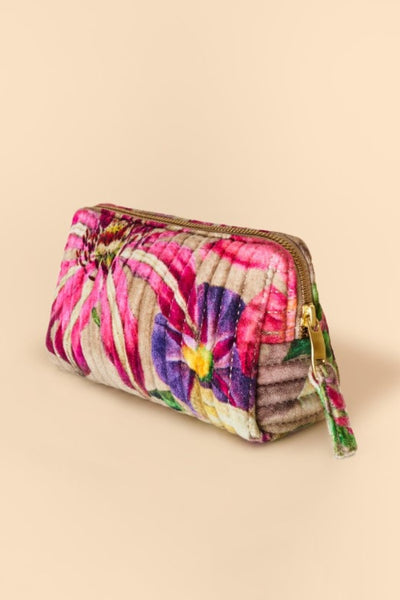 Powder Quilted Vanity Bag Small | Botanicals