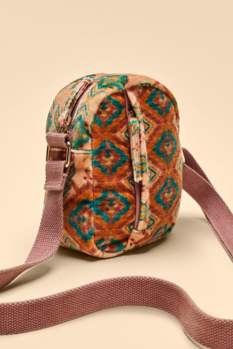 Powder Velvet Crossbody Bag | Ikat